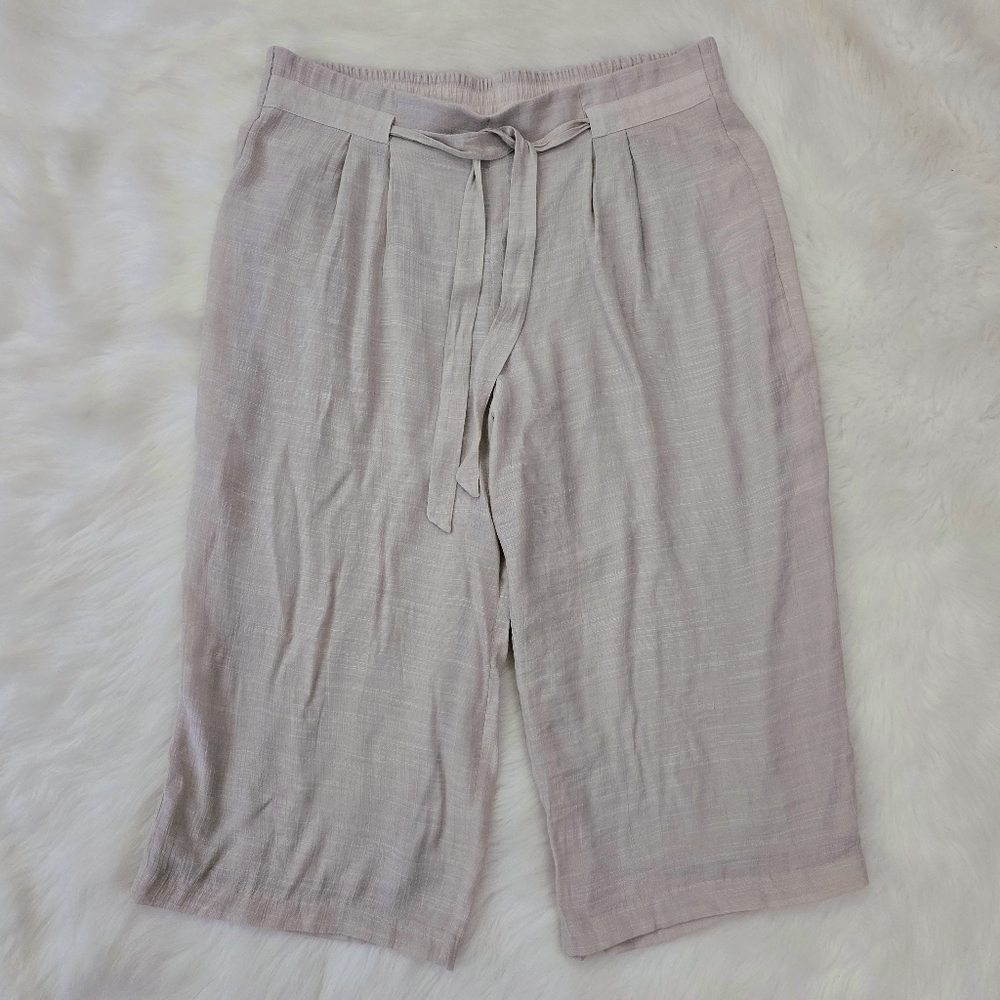 JM Collection Gauzy Cropped Pants